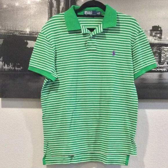 Polo Ralph Lauren Classic Fit Striped Mesh Polo Shirt - Picture 3 of 8